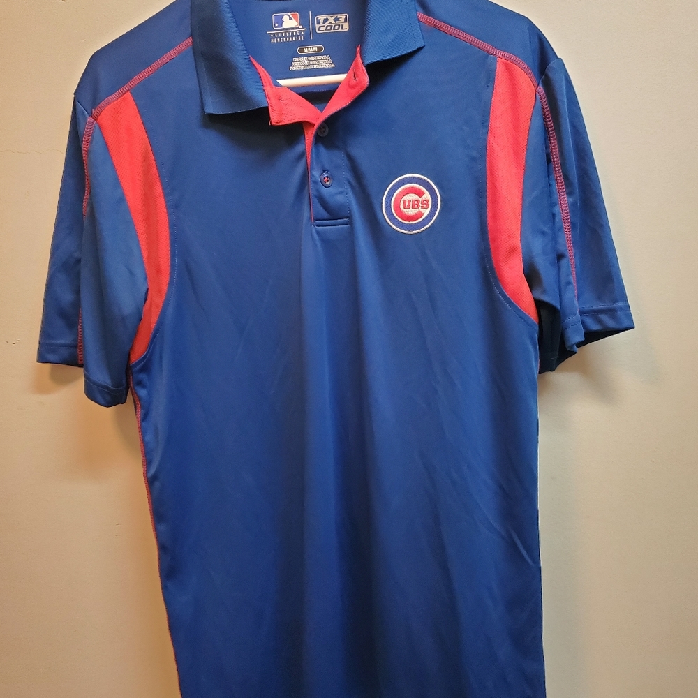 MLB Cubs "TX3 Cool" Polo Size Medium